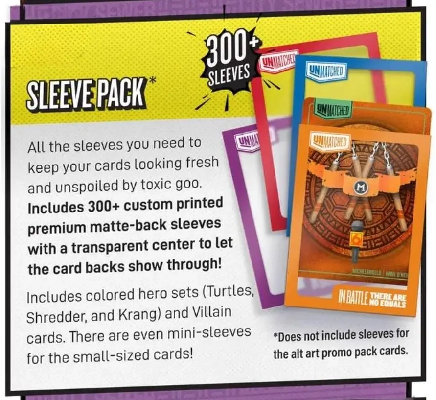Unmatched Adventures TMNT Sleeve Pack