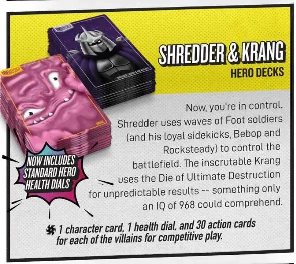 Unmatched Adventures TMNT Shredder & Krang Deck