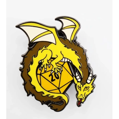 Dice Dragons Pin Gold