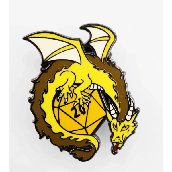 Dice Dragons Pin Gold