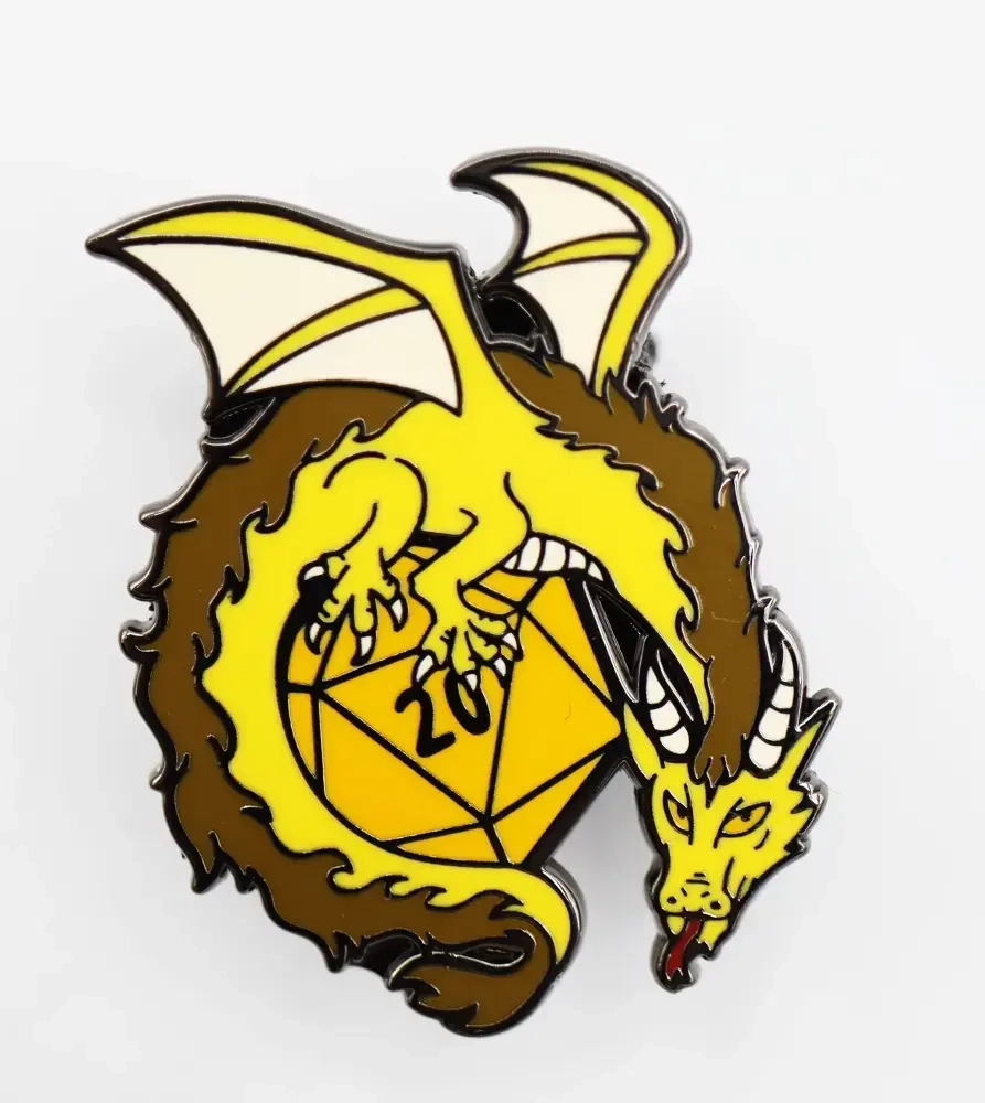 Dice Dragons Pin Gold
