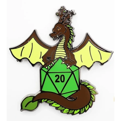 Dice Dragons Pin Earth