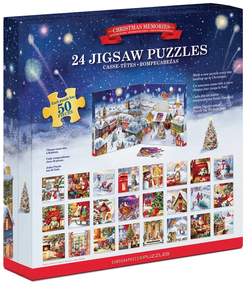 Puzzle Adventskalender - Erinnerungen an Weihnachten - 24 Puzzles