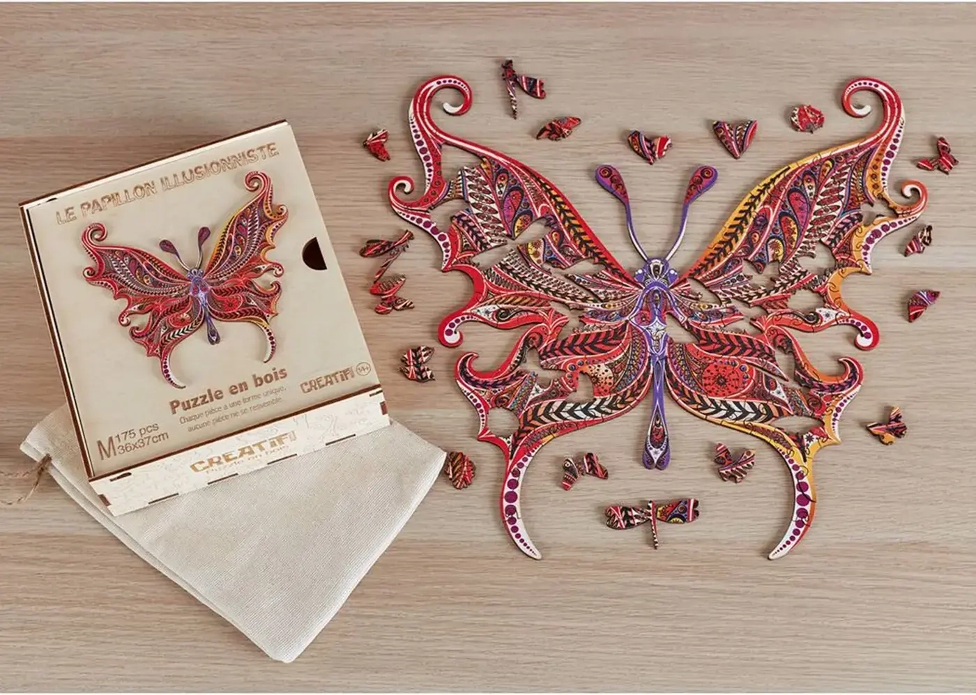 Holzpuzzle - Der Illusionist Schmetterling