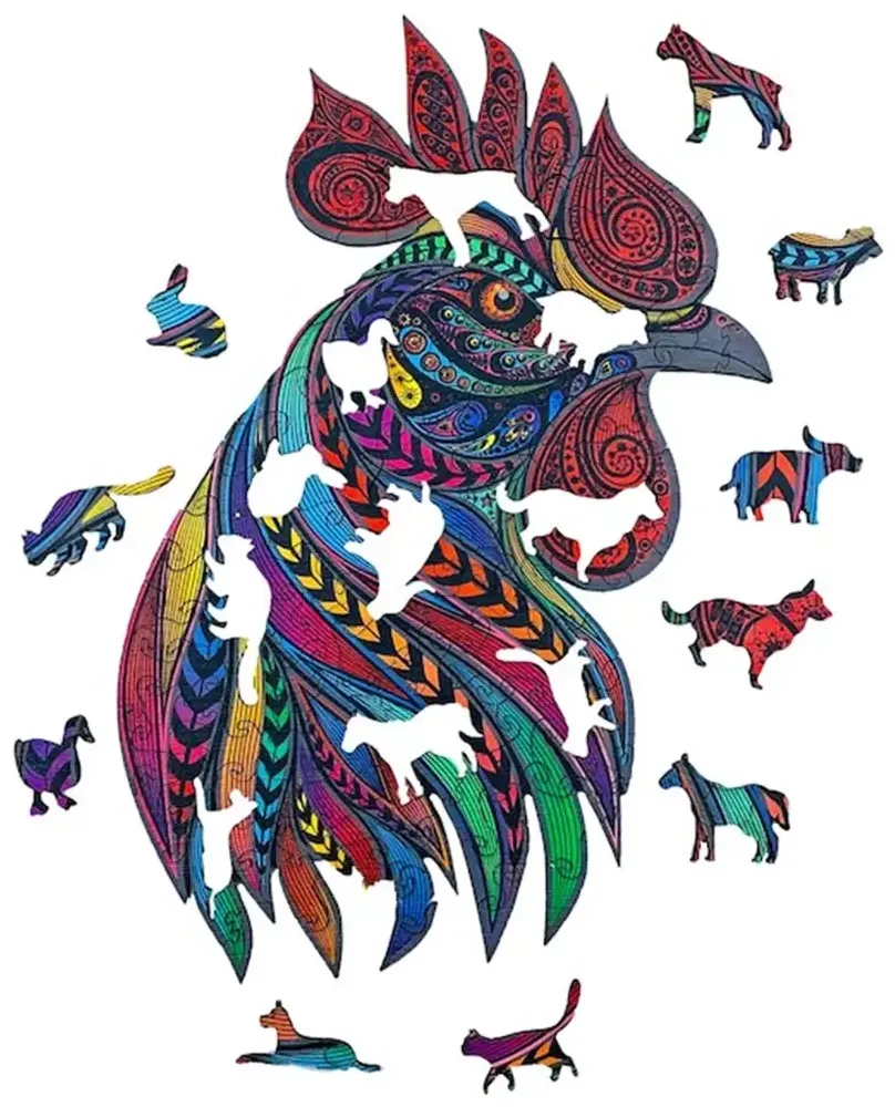 Holzpuzzle - Der Singende Hahn