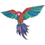 Holzpuzzle - Der Exotische Papagei