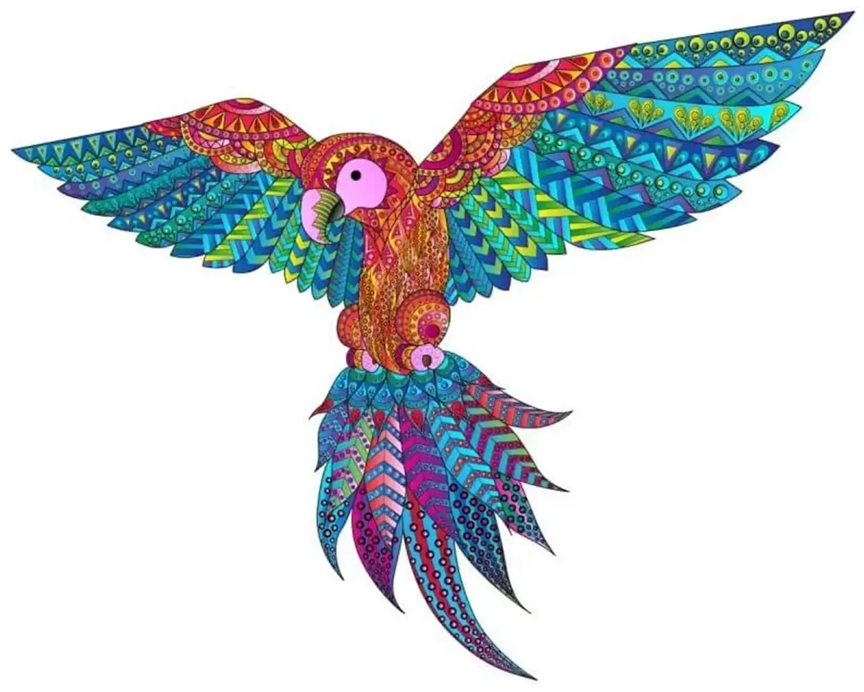 Holzpuzzle - Der Exotische Papagei