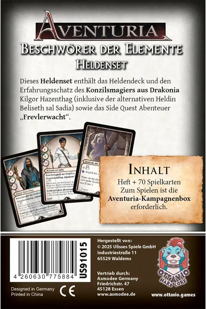 Aventuria - Beschwörer der Elemente - Erweiterung