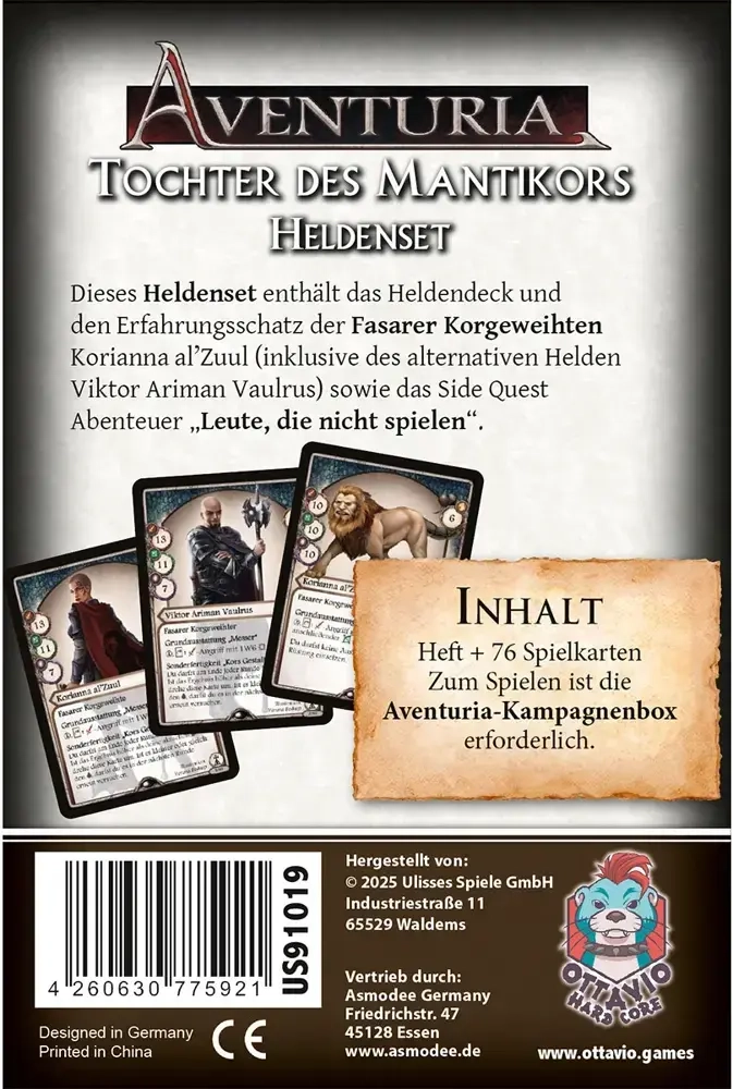 Aventuria - Tochter des Mantikors - Erweiterung
