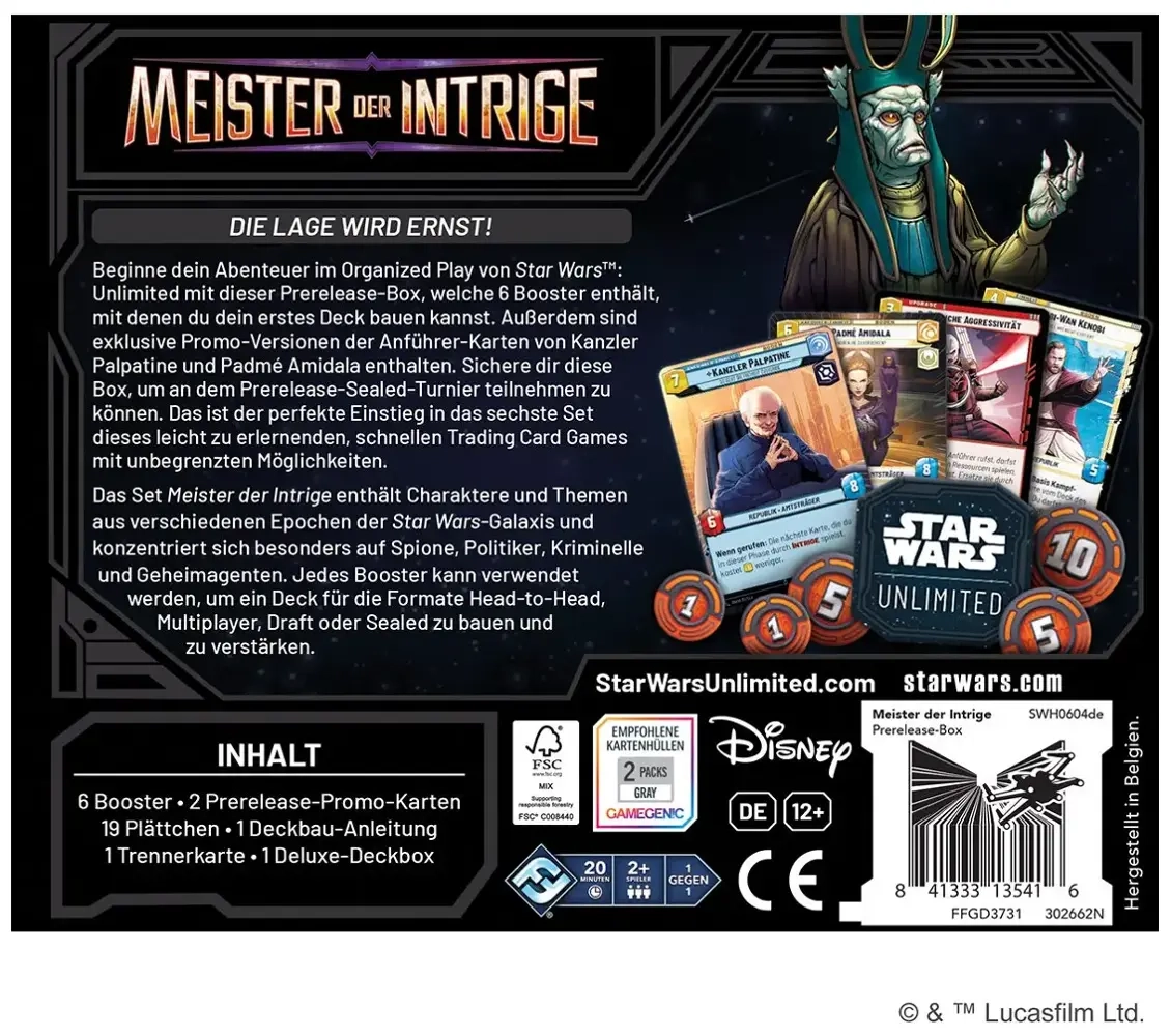Star Wars: Unlimited – Meister der Intrige (Prerelease-Box)