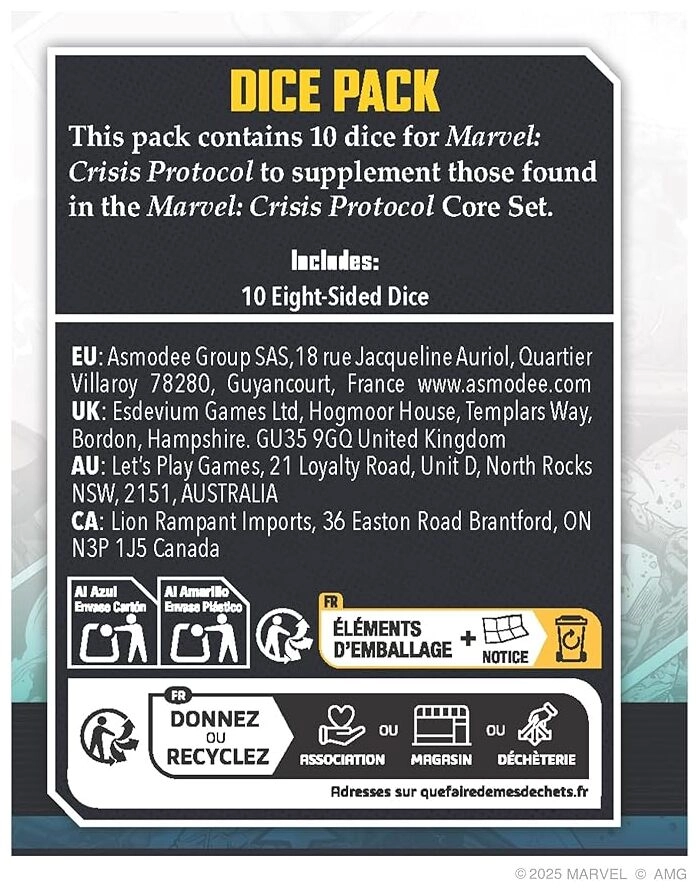 Marvel Crisis Protocol - Dice Pack