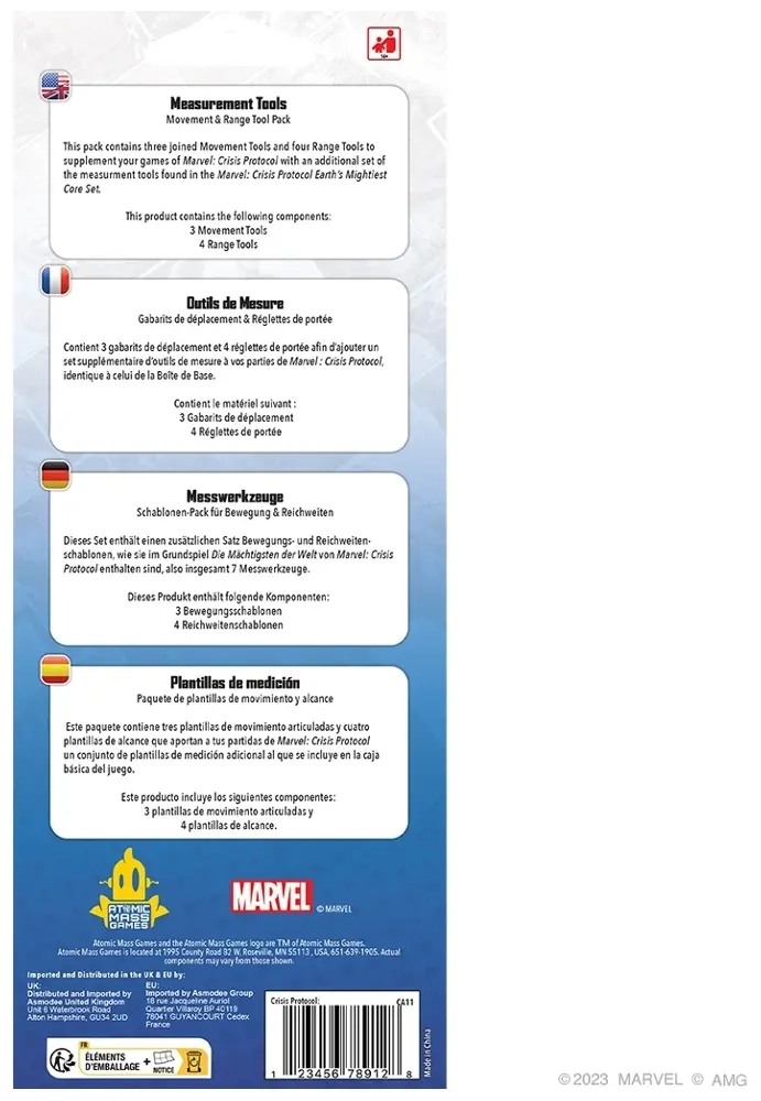 Marvel Crisis Protocol - Movement & Range Tools - EN/SP/DE/FR