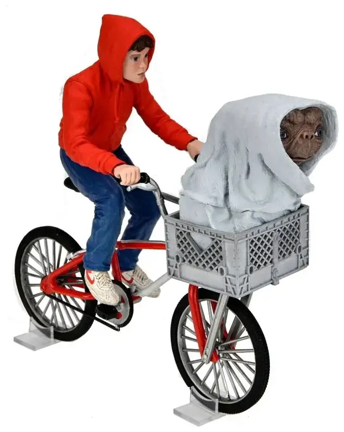 E.T. (40th Anniversary) – 7” Scale Action Figure – Elliott & E.T. on Bicycle