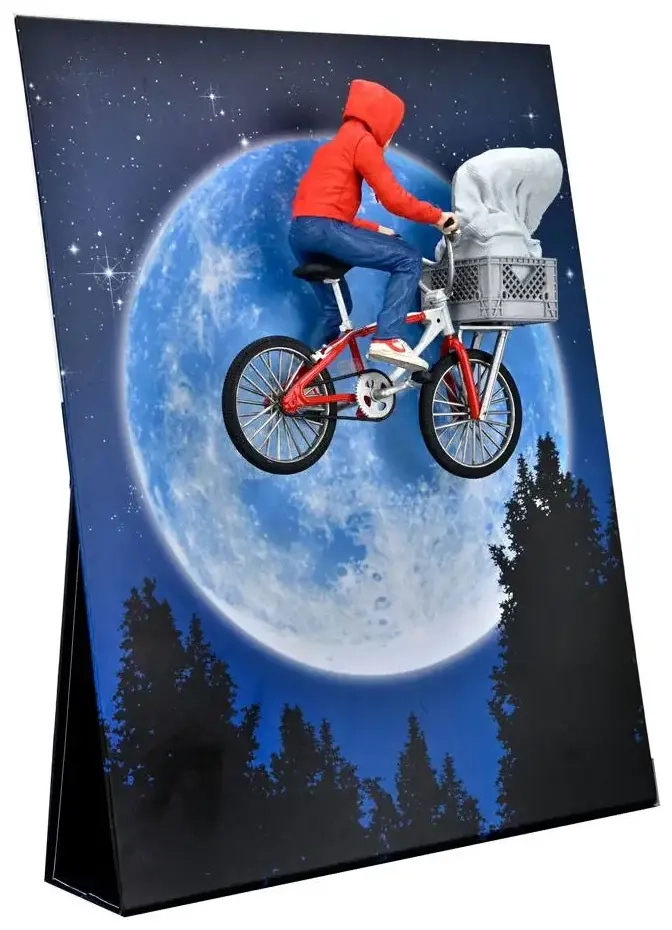 E.T. (40th Anniversary) – 7” Scale Action Figure – Elliott & E.T. on Bicycle