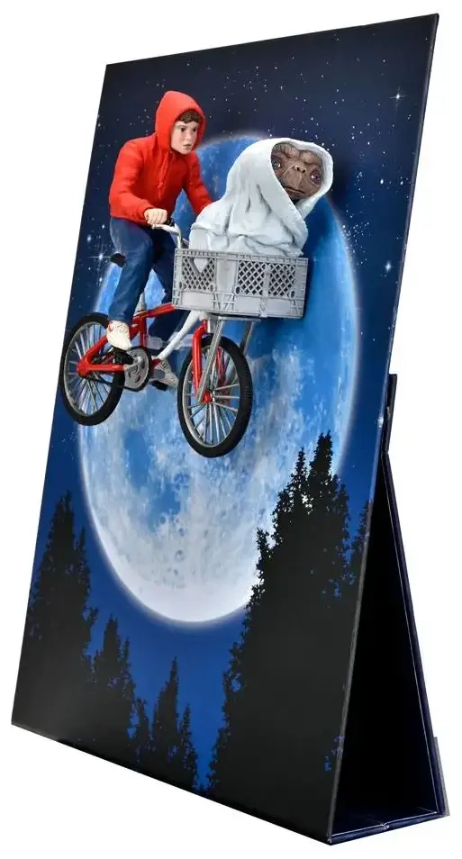 E.T. (40th Anniversary) – 7” Scale Action Figure – Elliott & E.T. on Bicycle