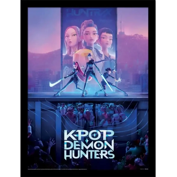 KPop Demon Hunters Collector Print Poster im Rahmen Movie Key Art