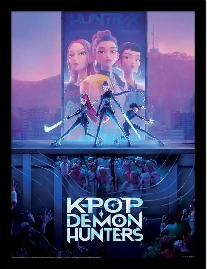 KPop Demon Hunters Collector Print Poster im Rahmen Movie Key Art