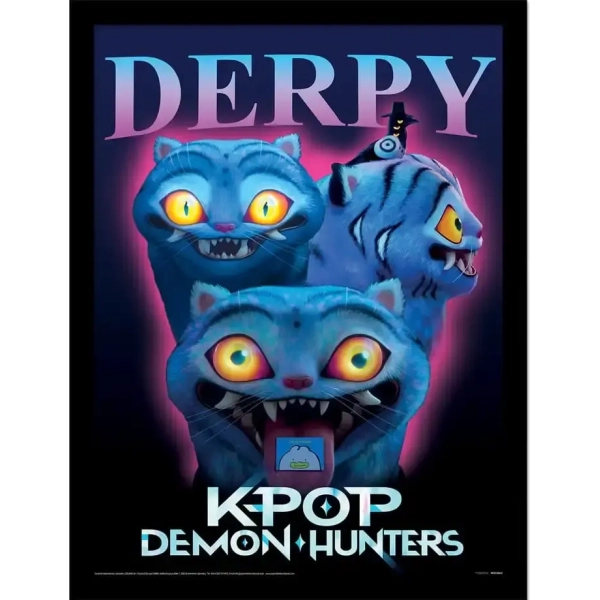 KPop Demon Hunters Collector Print Poster im Rahmen Derpy