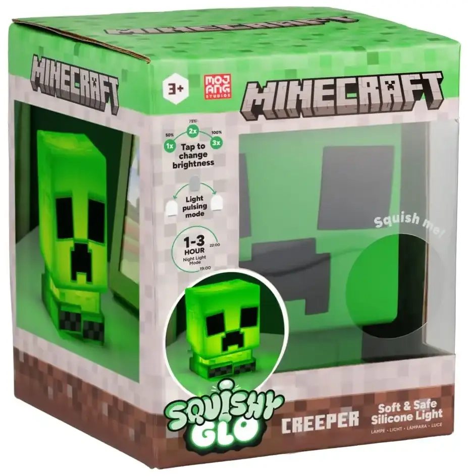Minecraft Creeper SquishyGlo Silicone Light Rechargable