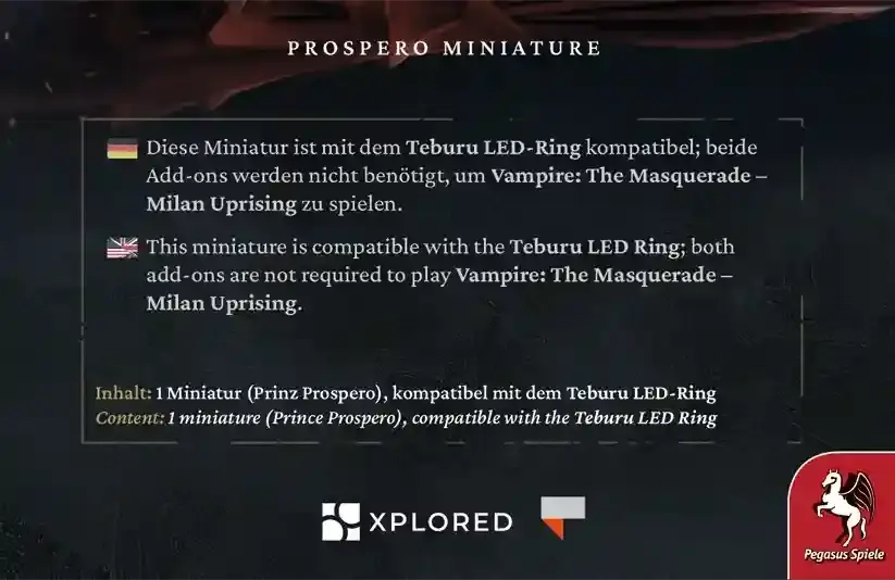 Teburu: Milan Uprising (Vampire: The Masquerade) – Prospero, Prince of Milan Miniature