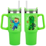 Minecraft Green 900ml Multiway Travel Cup Straw Minecraft Green 900ml Multiway Travel Cup Straw