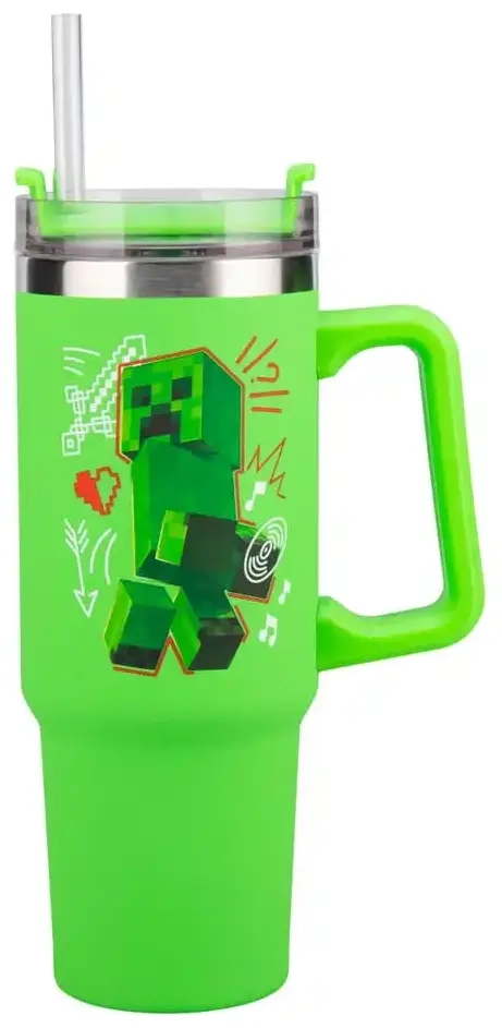 Minecraft Green 900ml Multiway Travel Cup Straw