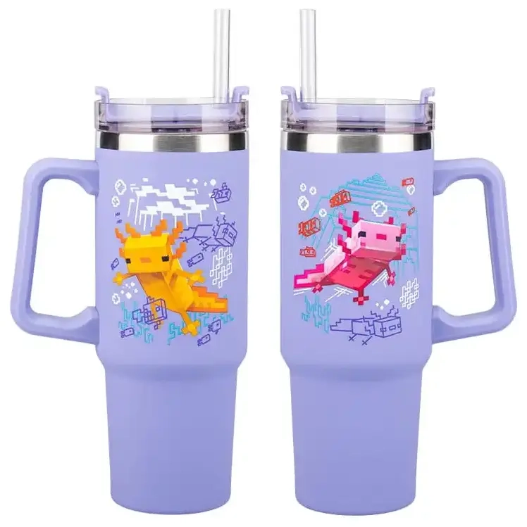 Minecraft Purple 900ml Multiway Travel Straw Cup