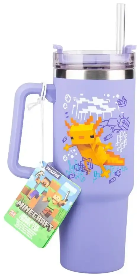 Minecraft Purple 900ml Multiway Travel Straw Cup