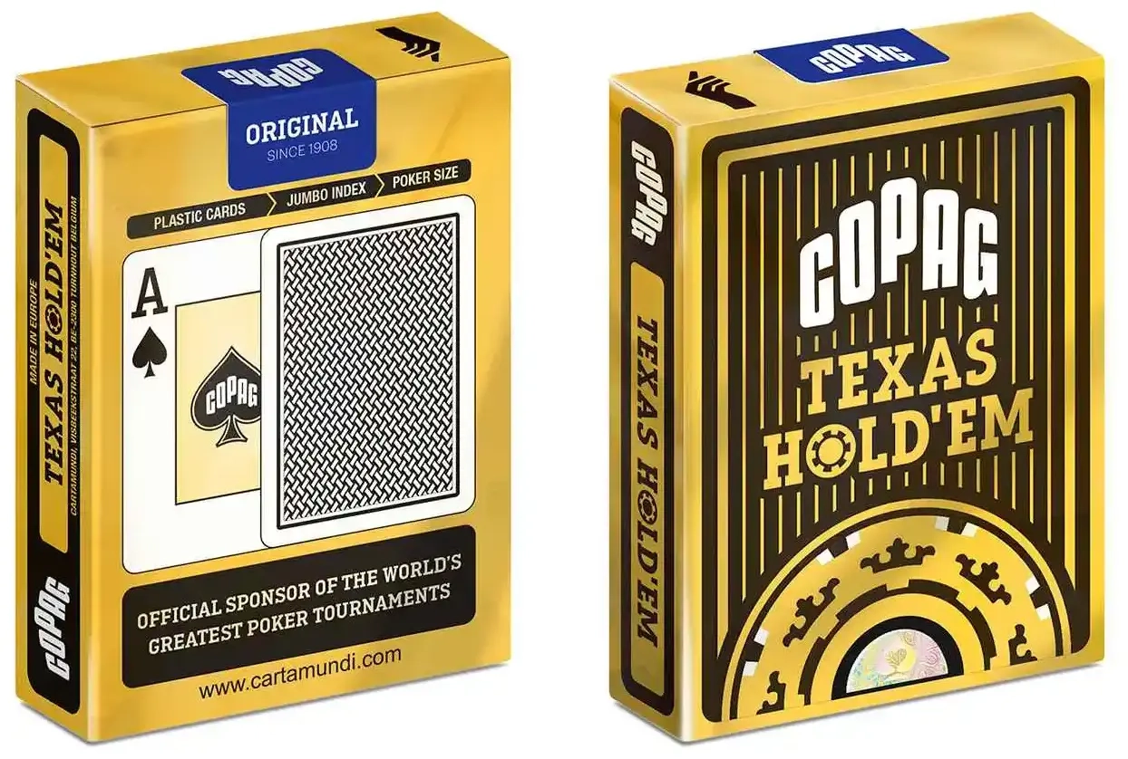 COPAG® Poker Texas Hold`Em, Jumbo Index blau, 100% Plastik