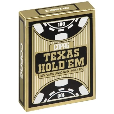 COPAG® Poker Texas Hold`Em, Jumbo Index blau, 100% Plastik