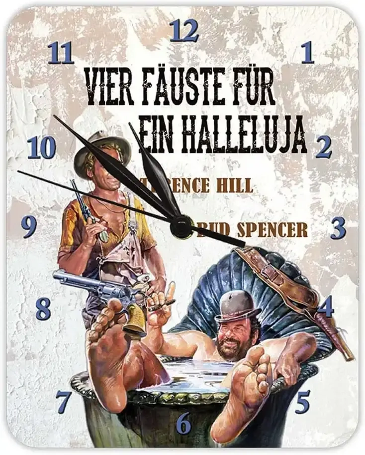Bud Spencer & Terence Hill Wanduhr Vier Fäuste für ein Halleluja