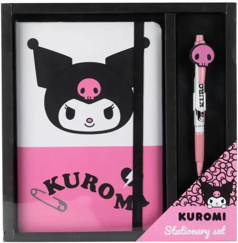 Sanrio Notizbuch mit Kugelschreiber Geschenk-Set Kuromi