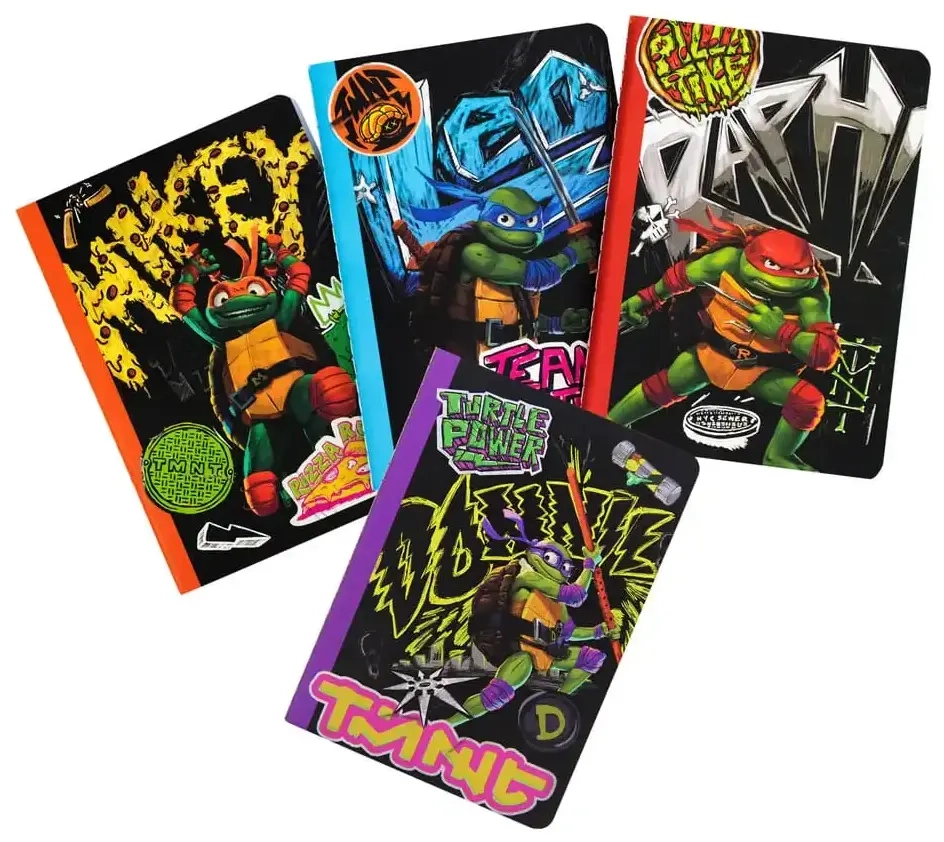 Teenage Mutant Ninja Turtles 4er-Pack Notizbücher