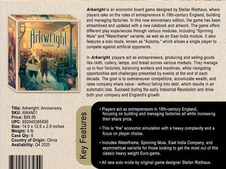 Arkwright Anniversary Edition - EN