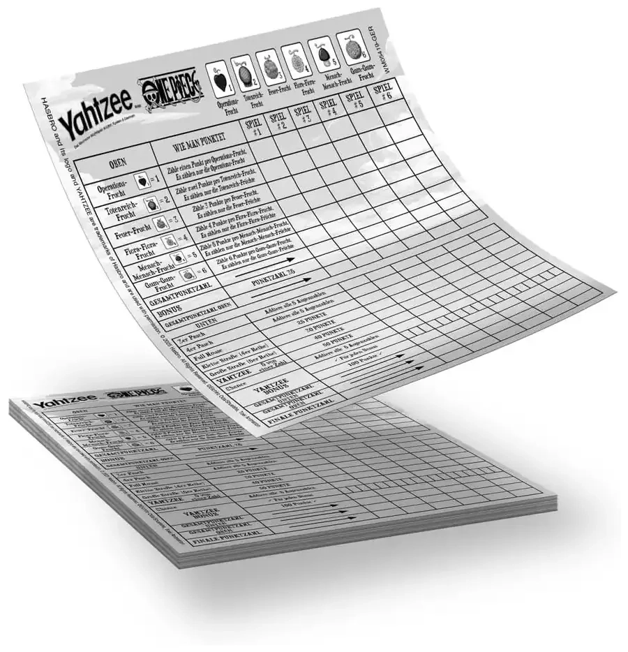 One Piece Yahtzee