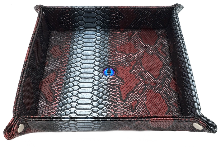 Dragon Eye Rolling Tray Spectral Red & Silver