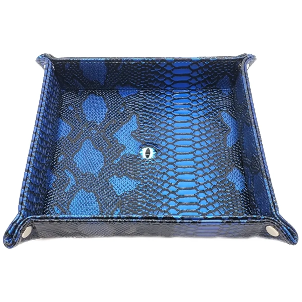 Dragon Eye Rolling Tray Spectral Blue & Silver