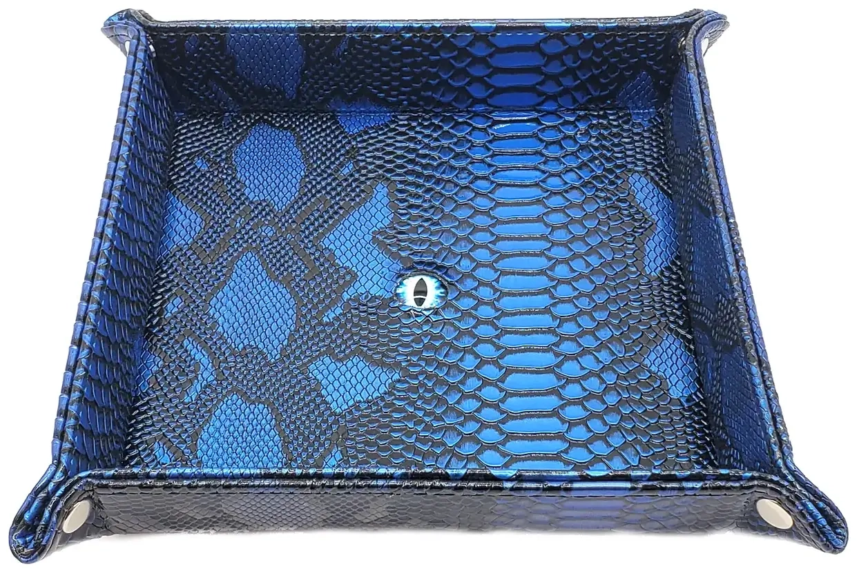 Dragon Eye Rolling Tray Spectral Blue & Silver