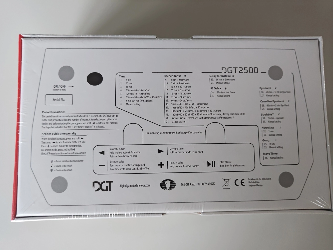 Schachuhr DGT 2500 (Beschädigte Verpackung)