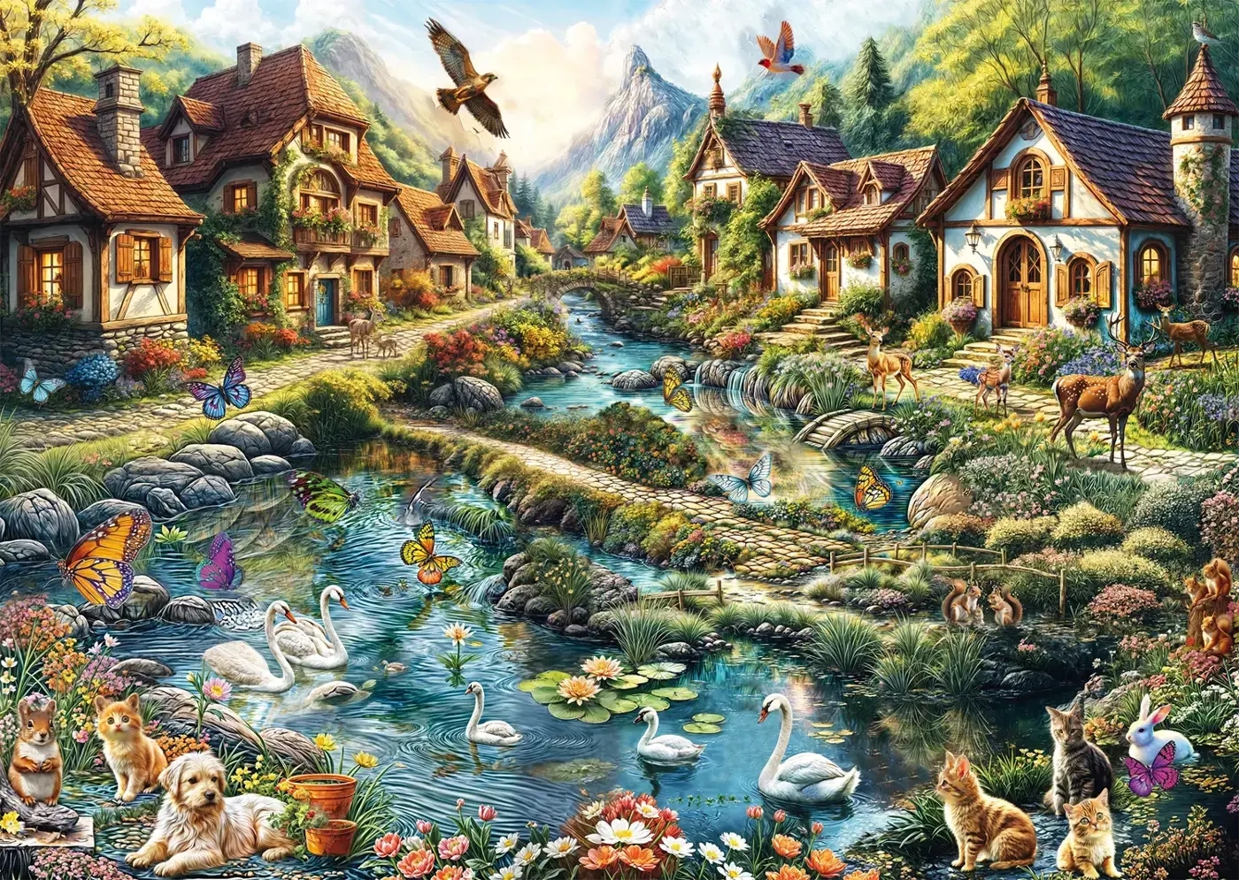 Dörfchen am Waldesrand