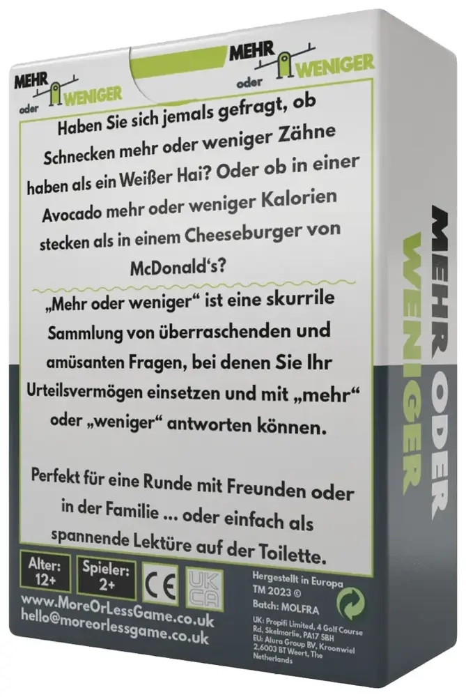 Mehr oder weniger
