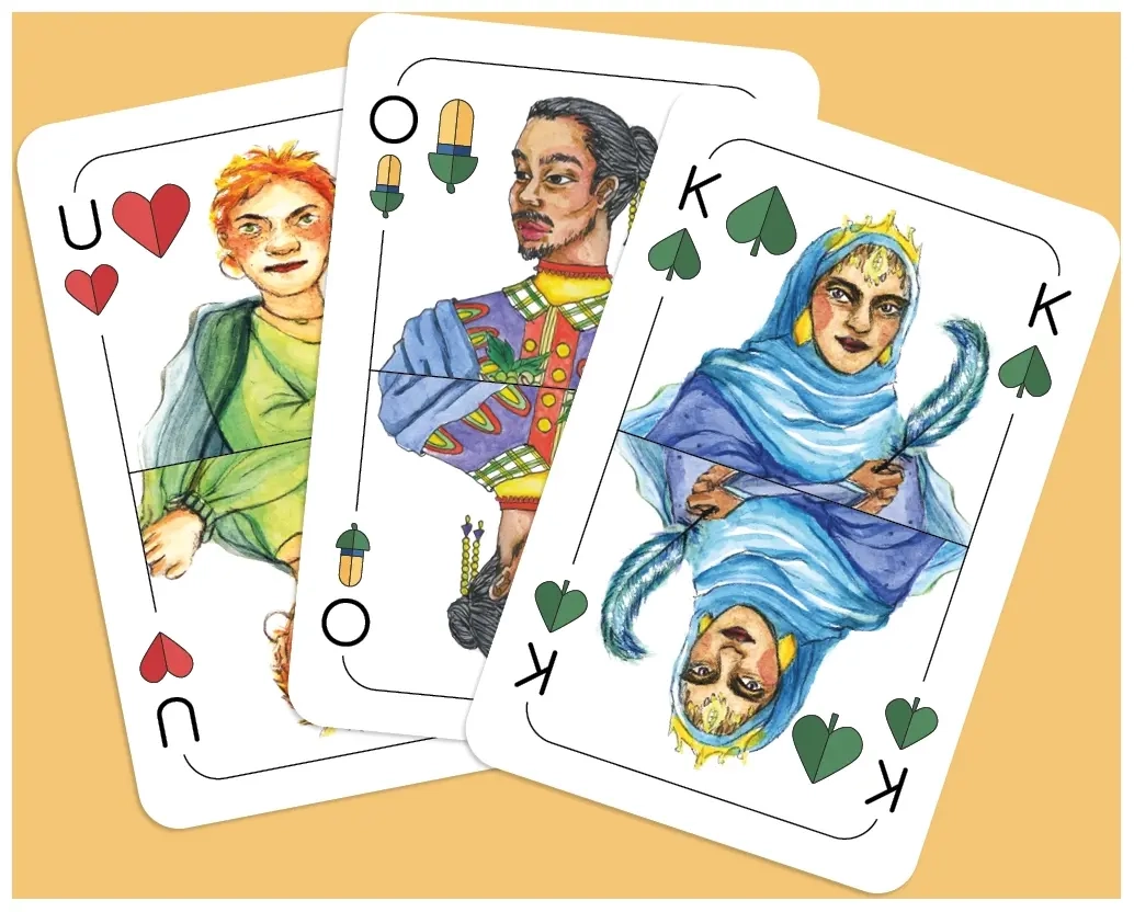 Gendergerechte Schafkopf Spielkarten