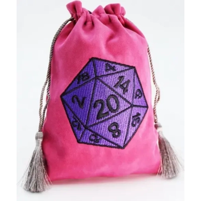 Dice Bag Purple D20