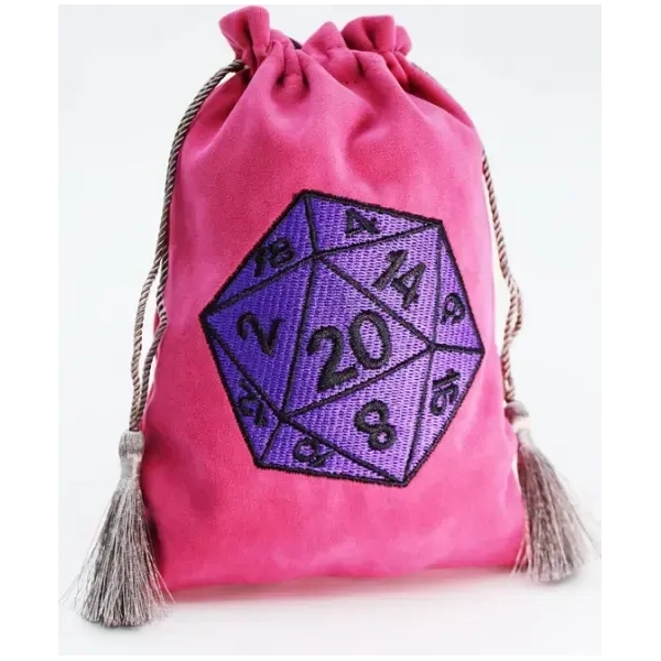Dice Bag Purple D20