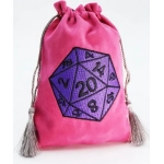 Dice Bag Purple D20