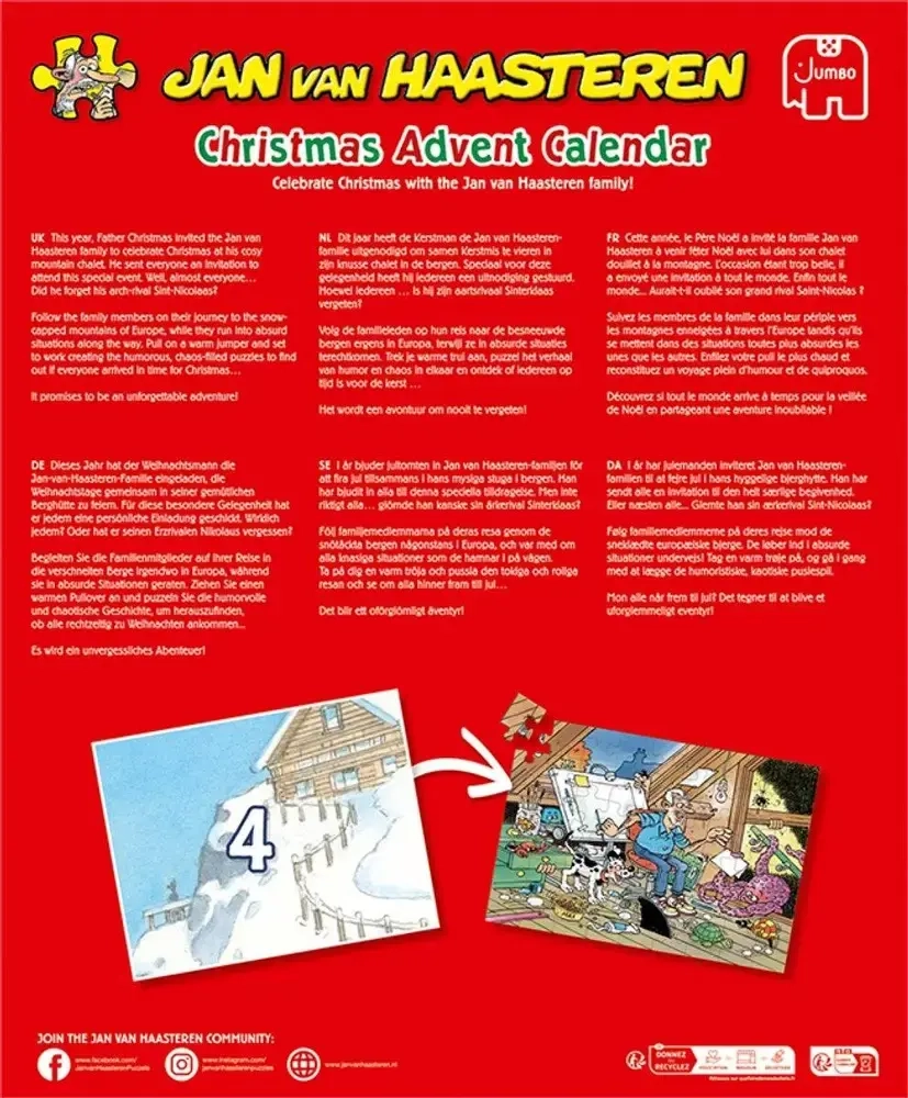 Jan van Haasteren Christmas Adventskalender Puzzle 2025