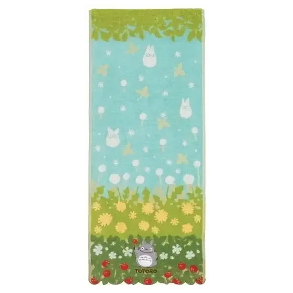 Towel Totoro Flowers & Stawberries 34x80 cm - My Neighbor Totoro
