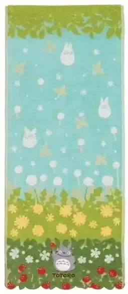 Towel Totoro Flowers & Stawberries 34x80 cm - My Neighbor Totoro