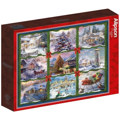 Neun Weihnachtsaufnäher