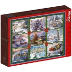 Neun Weihnachtsaufnäher